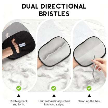 Pet Hair Removal Glove for Cats & Dogs Upgraded Five-Finger Electrostatic Pet Hair Glove Reusable Magic Brush Fur Remover Tool for Laundry, Couch, Carpet, Car Seat | Upgraded Five-Finger, Electrostatic, Reusable Magic Brush, For Laundry, Couch, Carpet, Ca