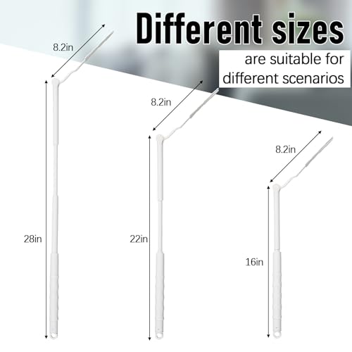 Colingmill 4 Pcs 3 ft Replacement Handles Compatible with Duster Refills, Extendable Long Extended Handle Only, Adjustable Length for Ceiling Fans, Blinds, Shelves, Windows (White) - color: White