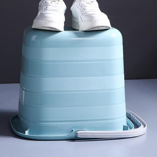 Didiseaon Plastic Bucket with Handle Rectangular Tub Portable Water Pail Utility Storage Bucket for Household Cleaning Supplies 11L, 26.00X24.50X18.50CM