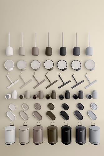 blomus -SONO Toilet Brush Ceramic/Plastic, Magnet, Toilet Set, Soft Touch, Hygienic, Freestanding Toilet Brush & Holder, Modern Bathroom Accessory (H x W x D): 39 x 11 x 11 cm, Magnet, 69040 - color: Magnet