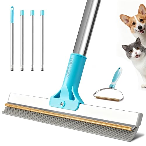 Carpet Rake for Pet Hair Removal Tool, 2 in 1 TPU and Copper Rake Teeth Uproot Clean Hair Remover with 63’’ Adjustable Long Handle,Cat & Dog for Carpets,Rugs, Mats (63’’ Long Handle+1 Short Handle) - size: 63in-2pcs-Rake