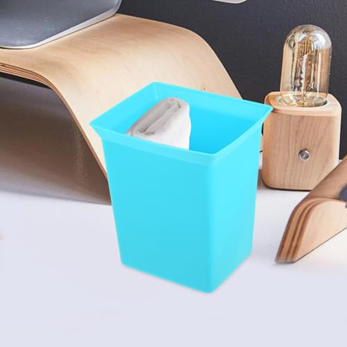 Outanaya Portable Cleaning Basket with Handle Plastic Storage Organizer Bin Sky Blue Compact Utility Caddy for Hotel Room Household Supplies