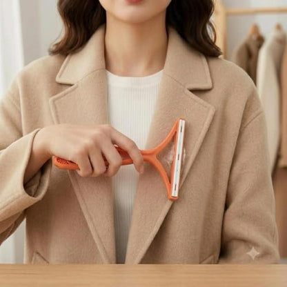 Pet Hair Remover Carpet Scraper - Lint Remover Tool with Two Way Edge for Sofa Coat Rug Bedding Furniture 1Pack(Orange) - color: Orange