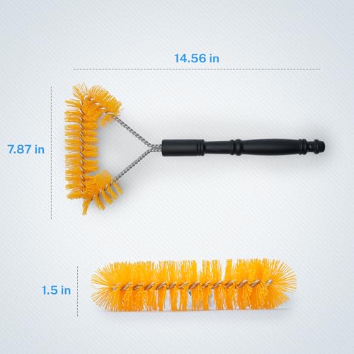 S.M. Arnold Long Reach Carpet Brush, 2-Pack – Deep Clean Automotive Carpets & Mats, Ergonomic Design, Sturdy Bristles | For Car Interiors, Pro Grade Vehicle Care | Easy Grip Handle, 14.56"x7.87"x1.5"