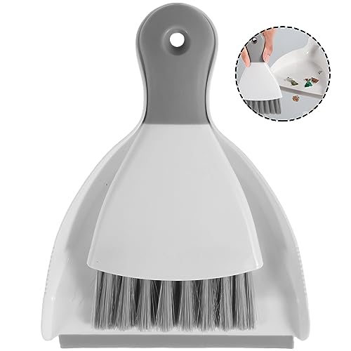Mini Dustpan and Brush Set Portable Table Top Cleaning Brush and Dustpan Set Dining Table Crumb Sweeper with Soft Bristles Multipurpose Desktop Keyboard Cleaning Tools for Home Office