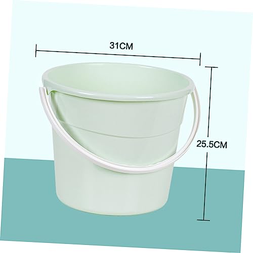 Cabilock 1pcs Water Storage Bucket Sturdy Utility Pail Handle for Home Cleaning Fishing and Outdoor Use Material Convenient and Practical Design - color: Green