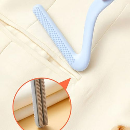 Double-Sided Carpet Scraper Pet Hair Remover Carpet Rake Cat Dog Hair Remover for Couch Rug Furniture Car Plus Pet Comb Brush (Blue) - color: Blue