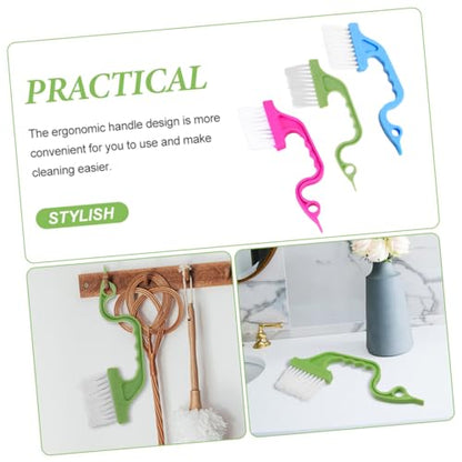 6Pcs Groove Gap Cleaning Brush Hand Held Window Track Cleaner for Spaces Multi Functional Design for Kitchen Bathroom and Sliding Door Tracks
