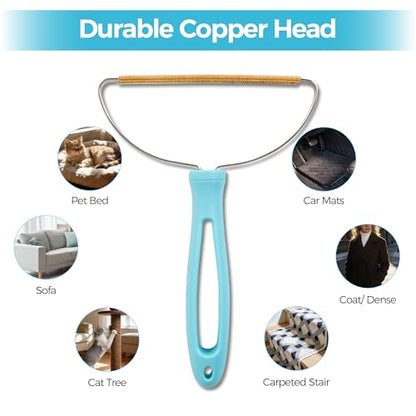 Carpet Rake for Pet Hair Removal, 2026 Upgraded Reusable Pet Hair Remover Broom, 54’’ Adjustable Long Handle Dog & Cat Carpet Rake,2 Pcs Carpet Brush Rake for Rugs, Mats, Couch, Furniture