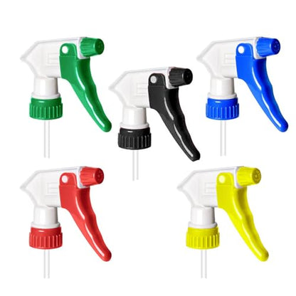 5 Pack Spray Nozzle for Bottles Universal Replacement Nozzle Heavy Duty Sprayer Trigger Head With Tube for Household Cleaning Car Detailing - color: 5 PCS Multicolor