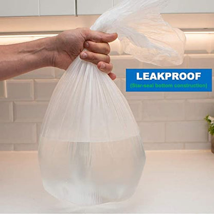 Tebery 200 Counts 4 Gallon Clear Small Garbage Bags Trash Bags, Wastebasket Bin Liners for Bathroom Bedroom Office Trash Can, 4 Rolls - color: 4 Gallon-200pc