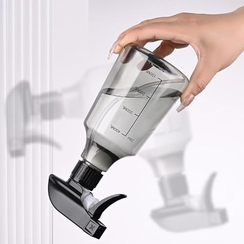 Spray Bottle, 500ml Refillable Sprayer Bottle with Adjustable Nozzle and 2 Modes, Empty Cleaning Solution Container, Mist/Stream,Thickened Version,Water Plants,for Cleaning Solutions, Oils, Hair, Cook - color: Gray