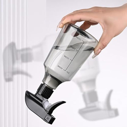 Spray Bottle, 500ml Refillable Sprayer Bottle with Adjustable Nozzle and 2 Modes, Empty Cleaning Solution Container, Mist/Stream,Thickened Version,Water Plants,for Cleaning Solutions, Oils, Hair, Cook - color: Gray