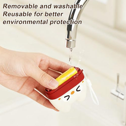Washable Lint Roller, Cute and Ergonomic Design, 10.4x9cm, Reusable Pet Hair Roller, Fabric Care Lint Remover, Reusable and Eco Friendly, for Clothing, Couches, Beds, Or Upholstery at Home, Travel - color: Wine Red