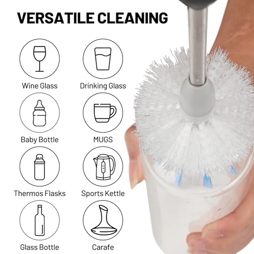 Bottle Brush Refills for OXO Stainless Steel Bottle Brush Only, 8 Pack Bottle Brush Replacement Head for Clean Water Bottle, Baby Bottle, Glasswares, Mugs
