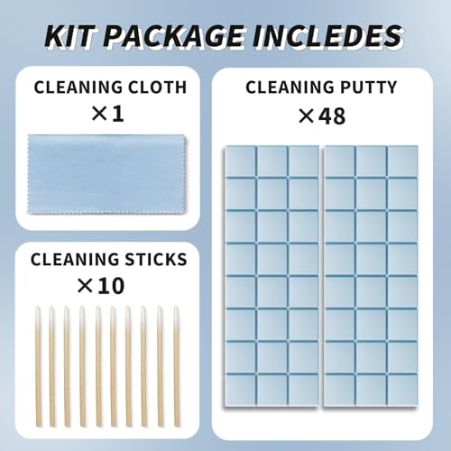 MOLOPPO Cleaning Putty, Phone Cleaning Kit, Remove Ear Wax& Dirt& Gunk from Device's Small Crevices, for AirPod Cleaner Kit for Airpods Charging Case/Headphones/Phone/Electronics(Blue) - color: B5-Blue