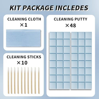 MOLOPPO Cleaning Putty, Phone Cleaning Kit, Remove Ear Wax& Dirt& Gunk from Device's Small Crevices, for AirPod Cleaner Kit for Airpods Charging Case/Headphones/Phone/Electronics(Blue) - color: B5-Blue
