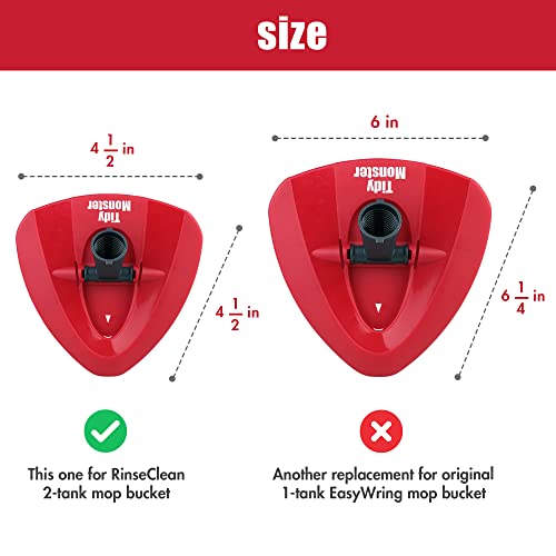 4.5inch Mop Replacement Base Part for O-Ceda RinseClean Spin Mop, Mop Head Cover, Plastic Mop Base Case Disc (Small mop Base) - color: Rinseclean Base