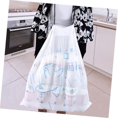 Thickened Portable Refuse Bags 69pcs 50x55cm Drawstring Garbage Bags for Kitchen Trash Cans to 37cm Diameter Household Rubbish Holder High Tenacity