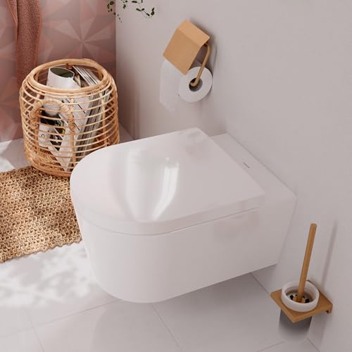 hansgrohe AddStoris Toilet Brush Holder Wall-Mounted, Brushed Bronze, 41752140 - color: Brushed Bronze