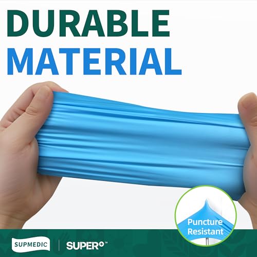Supmedic Vinyl Disposable Exam Gloves, 4Mil Powder-Free Latex-Free Food Grade Cooking Cleaning Medical Glove Blue 100&1000 Ct - color: 100 Large (Blue)