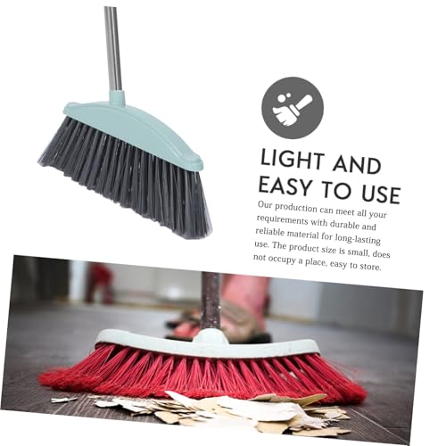 Heavy Duty Broom Indoor Dust Broom with Long Handle Angle Broom Hardwood Floor Cleaning Inside Soft Sweeping Brooms for House Kitchen Sweeper