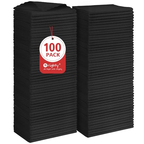 Orighty Microfiber Cleaning Cloth, 100 Pack Microfiber Towels for Cars, Multi-Purpose Shop Towels Cleaning Rags Bulk for Car, Home, Kitchen, 11.5’’ x 11.5’’, Black - color: Black, size: Pack of 100