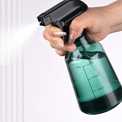 Spray Bottle, 500ml Refillable Sprayer Bottle with Adjustable Nozzle and 2 Modes, Empty Cleaning Solution Container, Mist/Stream,Thickened Version,Water Plants,for Cleaning Solutions, Oils, Hair, Cook - color: Green