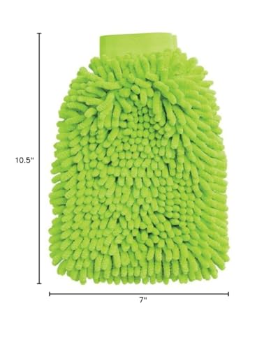 Tribello Libman Microfiber Dusting Mitt – Dual-Sided Dusting Glove with Elastic Cuff, Polishing & Dusting Microfiber Fingers, Reusable & Machine-Washable, 10.5” x 7” – Traps Dust, Dirt & Allergens
