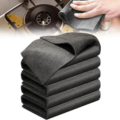 Multifunctional Magic Cloth, Reusable Thickened Magical Cleaning Cloth, Streak Free Magical Microfiber Cleaning Cloth, Suitable for Glass,Window, Kitchen, Cars (5PC) - color: 5pc