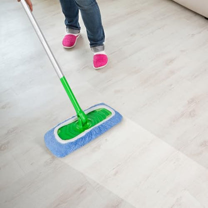 3 Pcs Blue Microfiber Mop Pads - Reusable Washable Refills for Wet & Dry Floor Cleaning - Fits Most Standard Mops - Household Cleaning Pads - color: Blue