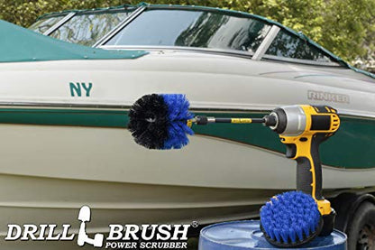 Marine - Kayak - Raft - Canoe - Inflatable - Boat Accessories - Hull Cleaner - Cleaning Supplies - Drill Brush - Spin Brush Kit - Pond Scum, Oily Residue, Weeds, Barnacles, Oxidation - color: Blue
