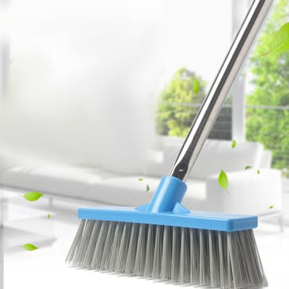 BESPORTBLE Floor Scrub Brush with Long Handle Stiff Bristle, Bathroom and Outdoor Tile Scrubbing Brush for Shower and Deck Cleaning, Heavy-Duty Seam and Water Stain Scrubber for Home Use