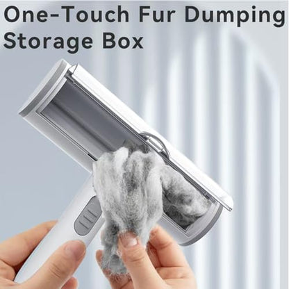 Pet Hair Remover, Lint Brush- Reusable Lint Roller for Cat & Dog Hair on Couch, Carpet, Rugs & Bedding- Portable, Eco-Friendly, No Need for Lint Roller Refills (Gray & White) - color: Gray & White