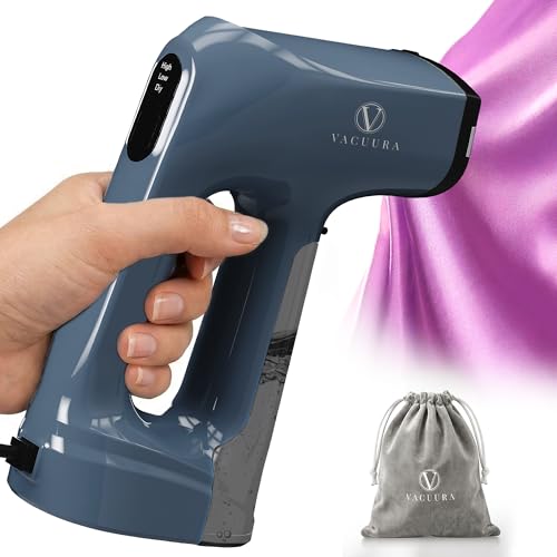 Vacuum Steamer for Clothes,1200W 2-in-1 Steamer & Iron, 3500Pa Suction Handheld Clothes Steamer, Garment Steamer & Wrinkle Remover for Shirts, Bedding, 30-Sec Heat-Up,4 Modes,Travel & Home (110-120V)