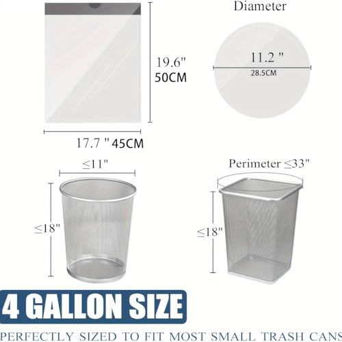 Extra Thick Drawstring Trash Bags - 45 Count (3 Rolls), Large Portable Kitchen Waste Bags for Home Use, Durable Garbage Bags with Easy Tie Closure, Gray