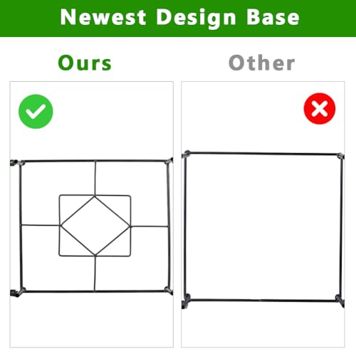 Trash Bag Holder, 30-45 Gallon Metal Garbage Bag Holder, Multi-use Portable Trash Bag Holder Stand, Square Pattern Base Leaf Bag Holder for Patio, Yard, Garden - color: BlackC-1 PC