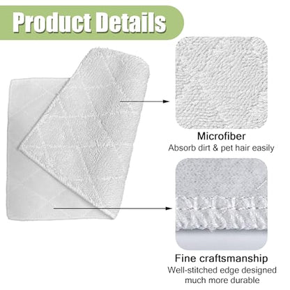 Light n Easy Steam Mop Pads Replacement for OApier S5 and SENMO Steam Mop Floor Cleaning Cloths Compatible with Light 'N' Easy S3601 S3101 S7326 7688ANB 7688ANW 7618ANB 7618ANW S6 S15 S1 S4 S5 S12