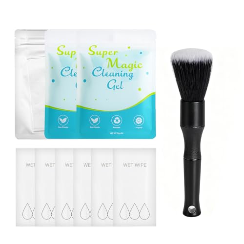 TICARVE Car Interior Detailing Cleaning Kit-10Pcs Car Screen Cleaner,Clean Gel, Detailing Brush, Cleaning Tools for Car, Keyboard and Interior Cleaning - color: 10PCS-clean set
