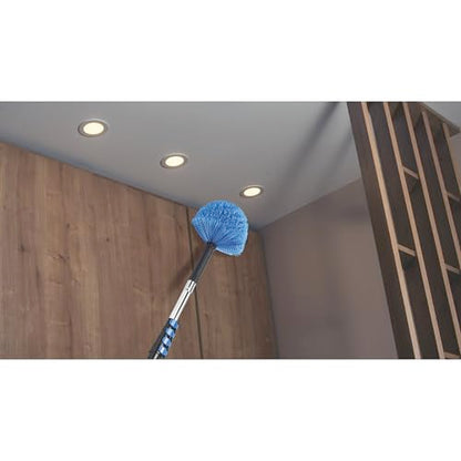 Vaughan 5 Piece Home Cleaning Kit with 24 Foot Telescoping Extension Pole, Window Squeegee and Washer, High Ceiling Fan Duster, Cobweb Duster 050231ECE