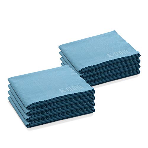 E-Cloth Glass & Polishing Cloths, Premium Microfiber Glass Cleaner, Great for Windows, Glass and Mirrors, Washable and Reusable, 100 Wash Guarantee, Alaskan Blue, 8 Pack - color: Alaskan Blue - 8 Pack, size: New Version