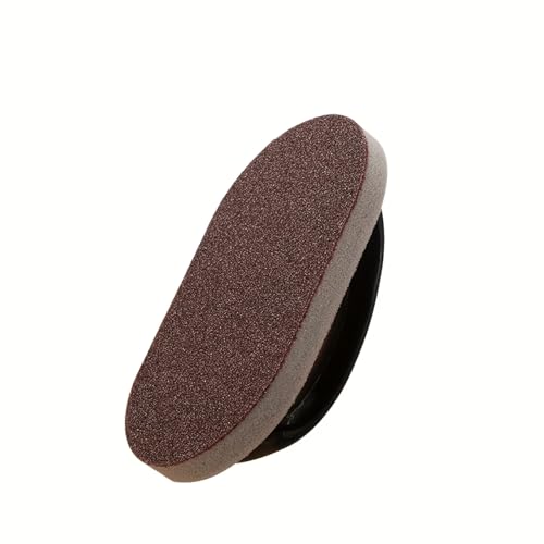 Diamond Sandpaper Magic Sponge Scrubber - Heavy Duty Cleaning Brush with Non-Electric Plastic Handle, for Pots, Pans, Grinders, Knives, Descaling & Decontamination, Commercial Kitchen Supplies,（Brown）