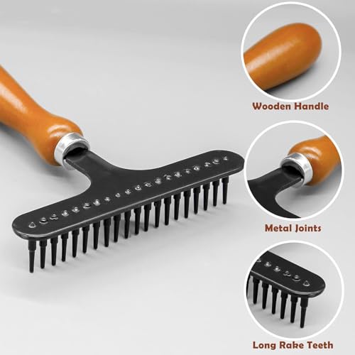 Carpet Rake, Hand Held Carpet Rake for Matted Carpets, Portable Shag Rug Rakes Carpets, Making it Fluffy