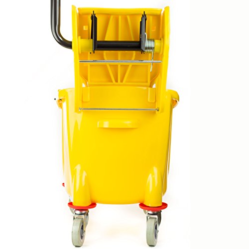RKMB36-Y Commercial Side Press Wringer Mop Bucket 36 qt / 9 gal (Yellow) - size: Mop Bucket Set