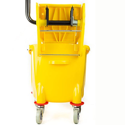 RKMB36-Y Commercial Side Press Wringer Mop Bucket 36 qt / 9 gal (Yellow) - size: Mop Bucket Set