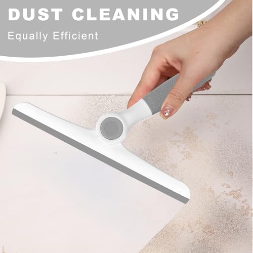 NBGYTECH Window Squeegee Household Cleaning Scraper Handheld Squeegee for Shower Glass Door Mirror Car Windshield (White Plastic Handle) - color: White Plastic Handle