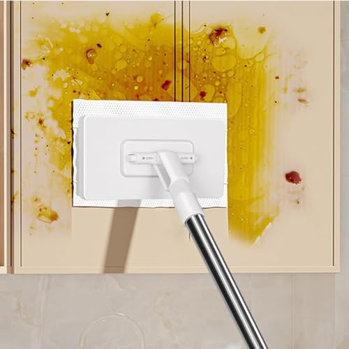 Snap Grip Mini Mop,Zero Touch Mini Mop,Disposable Dust Mops with 5 Reusable Cloths,Dry and Wet Use,40inch Locking Handle for Gaps & Multi-Surface (+10 Cloths) - size: +10 cloths