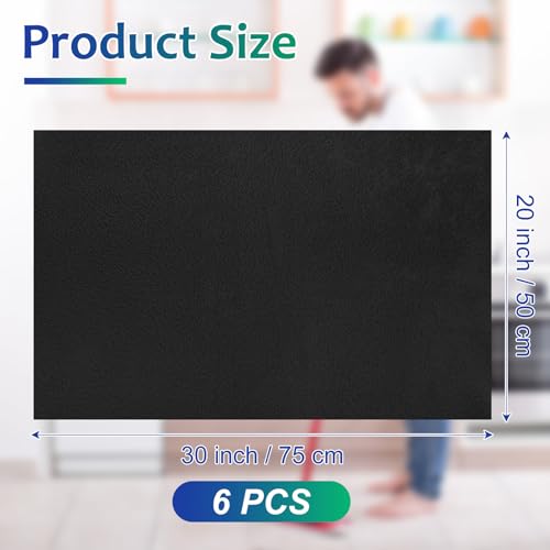 Newwiee 6 Pcs Extra Large Microfiber Cleaning Cloth 30" x 20" Washable Reusable Microfiber Towel Streak Free Lint Free Cloth for Cleaning Home Glass Office Window Bathrooms (Black) - color: Black
