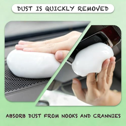 Cleaning Gel for Car Cleaner Cleaning Kit Automotive Air Vent Dust Cleaning Slime for Auto Cleaning Putty Universal Dust Car Accessories Car Interior Cleaner Keyboard Cleaning Laptop White | Automotive Air Vent Dust Cleaning, Universal Dust Cleaner, Car I