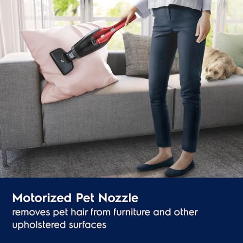 Electrolux Ergorapido Pet Cordless 2-in-1 Vacuum Cleaner with Motorized Pet Nozzle for Easy Pet Hair Removal, 48-Minute Run Time, 2 Power Modes, Chili Red - style: Pet Version